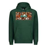 Sports Green aztec horses and wild with cowhide license plate template Premium Hoodie - Artiststas