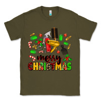 Army Green merry christmas hair Classic Tee - MaliasSmallBusiness