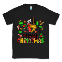 Black merry christmas hair Classic Tee - MaliasSmallBusiness