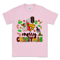 Bubblegum Pink merry christmas hair Classic Tee - MaliasSmallBusiness