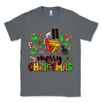 Charcoal Heather merry christmas hair Classic Tee - MaliasSmallBusiness