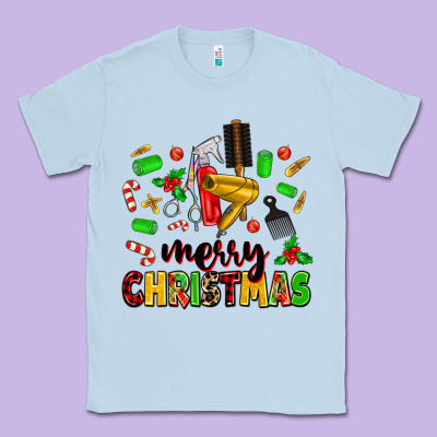Classic Tee merry christmas hair