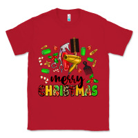 Red merry christmas hair Classic Tee - MaliasSmallBusiness