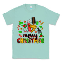 Seafoam merry christmas hair Classic Tee - MaliasSmallBusiness