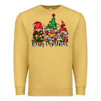 Antique Gold merry christmas gnomes Premium Sweatshirt - CowhideDigitalArt