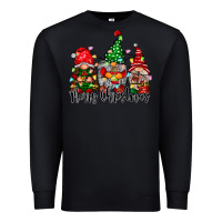 Black merry christmas gnomes Premium Sweatshirt - CowhideDigitalArt