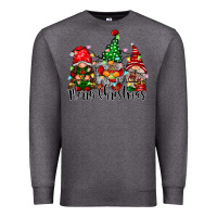 Charcoal Heather merry christmas gnomes Premium Sweatshirt - CowhideDigitalArt