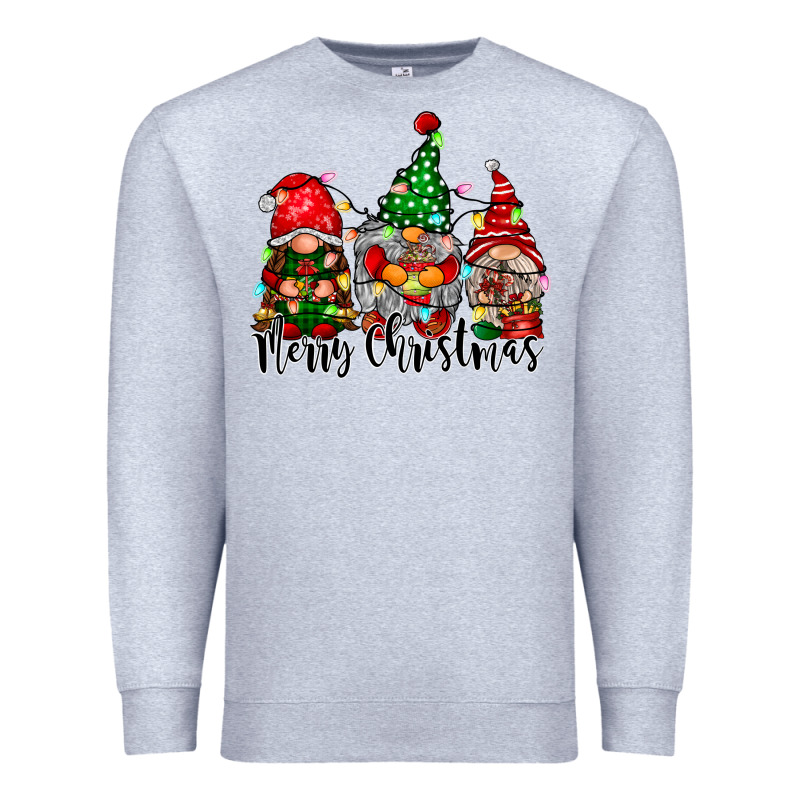 Merry Christmas Gnomes Premium Sweatshirt by CowhideDigitalArt | Teevron