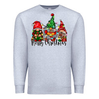 Heather Grey merry christmas gnomes Premium Sweatshirt - CowhideDigitalArt