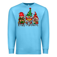 Ocean Blue merry christmas gnomes Premium Sweatshirt - CowhideDigitalArt