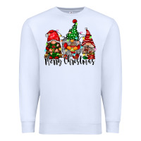 White merry christmas gnomes Premium Sweatshirt - CowhideDigitalArt