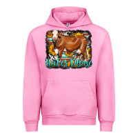 Fuchsia Pink Western Heifer Please Simmental Cow Urban Hoodie - LillyAllenDesigns