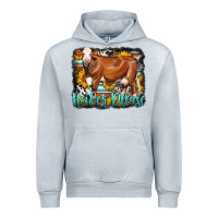 Heather Grey Western Heifer Please Simmental Cow Urban Hoodie - LillyAllenDesigns
