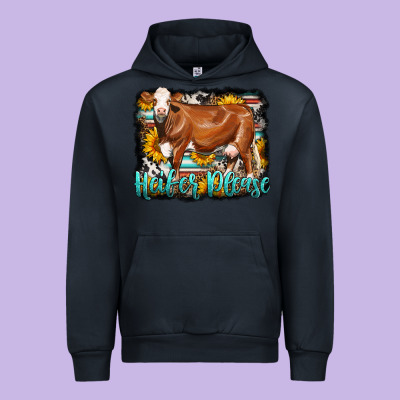 Western Heifer Please Simmental Cow Urban Hoodie Designed By Lillyallendesigns