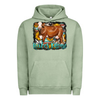 Pigment Oil Green Western Heifer Please Simmental Cow Urban Hoodie - LillyAllenDesigns
