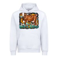 White Western Heifer Please Simmental Cow Urban Hoodie - LillyAllenDesigns