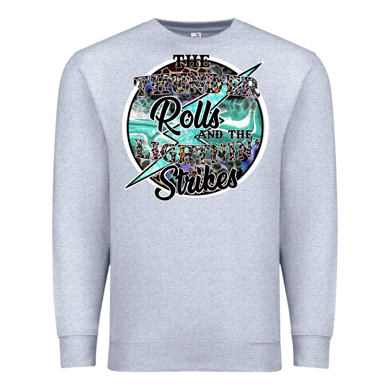 The Thunder Rolls And The Lightnin Strikes Premium Sweatshirt by SublimationCraftShop | Teevron