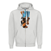 Dove Grey black heels black fashion girl Zipper Hoodie - RanaPortraitStore