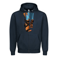 Navy black heels black fashion girl Zipper Hoodie - RanaPortraitStore