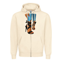 Sandshell black heels black fashion girl Zipper Hoodie - RanaPortraitStore