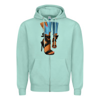 Seafoam black heels black fashion girl Zipper Hoodie - RanaPortraitStore