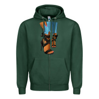 Sports Green black heels black fashion girl Zipper Hoodie - RanaPortraitStore