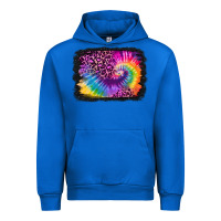 Cobalt tie dye leopard glitter background Urban Hoodie - Jasminsmagicworld