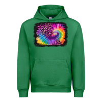 Emerald tie dye leopard glitter background Urban Hoodie - Jasminsmagicworld