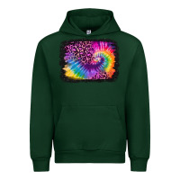 Forest Green tie dye leopard glitter background Urban Hoodie - Jasminsmagicworld