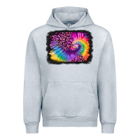 Heather Grey tie dye leopard glitter background Urban Hoodie - Jasminsmagicworld