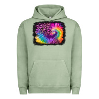 Pigment Oil Green tie dye leopard glitter background Urban Hoodie - Jasminsmagicworld