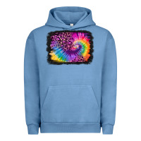 Pigment Pebble Blue tie dye leopard glitter background Urban Hoodie - Jasminsmagicworld