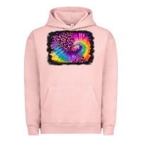 Pigment Salmon tie dye leopard glitter background Urban Hoodie - Jasminsmagicworld