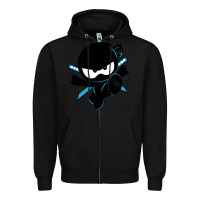 Black ninja kid Zipper Hoodie - Unal Design