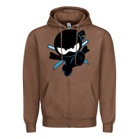 Chestnut ninja kid Zipper Hoodie - Unal Design