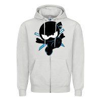 Dove Grey ninja kid Zipper Hoodie - Unal Design