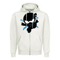 Oatmeal Heather ninja kid Zipper Hoodie - Unal Design