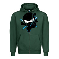 Sports Green ninja kid Zipper Hoodie - Unal Design