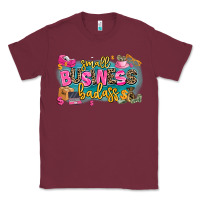 Burgundy Small business badass Classic Tee - MaliasSmallBusiness