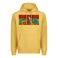 Antique Gold aztec horse cactus and sunflowers license plate template Premium Hoodie - Artiststas