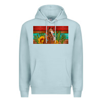 Blue Mist aztec horse cactus and sunflowers license plate template Premium Hoodie - Artiststas