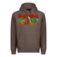 Coffee aztec horse cactus and sunflowers license plate template Premium Hoodie - Artiststas
