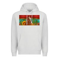 Dove Grey aztec horse cactus and sunflowers license plate template Premium Hoodie - Artiststas