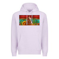 Lilac aztec horse cactus and sunflowers license plate template Premium Hoodie - Artiststas