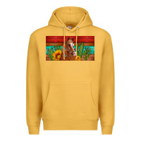 Mustard aztec horse cactus and sunflowers license plate template Premium Hoodie - Artiststas
