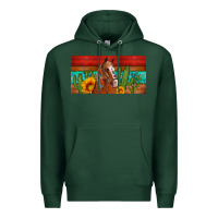 Sports Green aztec horse cactus and sunflowers license plate template Premium Hoodie - Artiststas