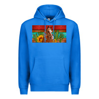 True Royal aztec horse cactus and sunflowers license plate template Premium Hoodie - Artiststas