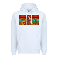 White aztec horse cactus and sunflowers license plate template Premium Hoodie - Artiststas