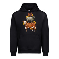 Black farm animals stack Urban Hoodie - LillyAllenDesigns