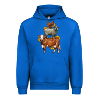 Cobalt farm animals stack Urban Hoodie - LillyAllenDesigns